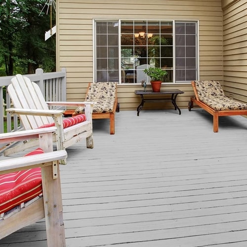 deck color ideas for gray house